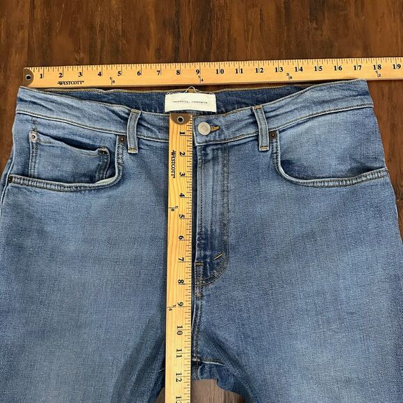 JEANERICA TM005 Jeans Blue Denim Light Vintage Straight Leg Cotton - Picture 11 of 13